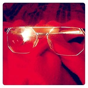 NEW Cazal designer eyeglass frame unisex gold/black trim sunglasses Rx Vintage